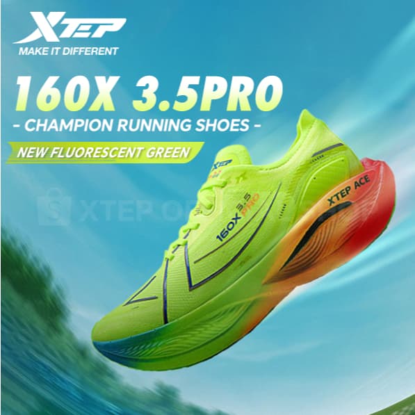 【xtep】160X3.5 Pro丨PB Carbon Plate Running Shoes การดูดซับแรงกระแทกกันลื่นน้ําหนักเบาระบายอากาศได้