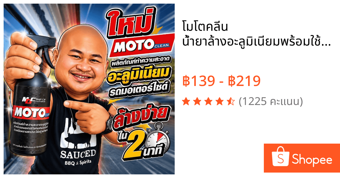 โมโตคลีน น้ำยาล้างอะลูมิเนียมพร้อมใช้ 500ml