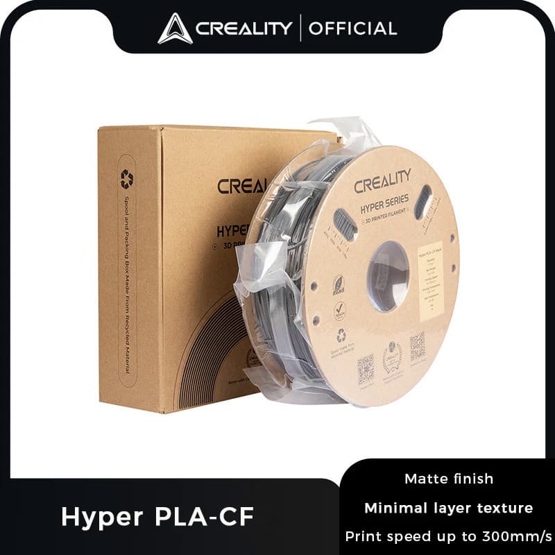 Creality 1.75mm 1kg Hyper PLA-CF K1C K1 Max 3D Printer Filament Matte Finish 3D Printing Materials Print Speed Up To 300