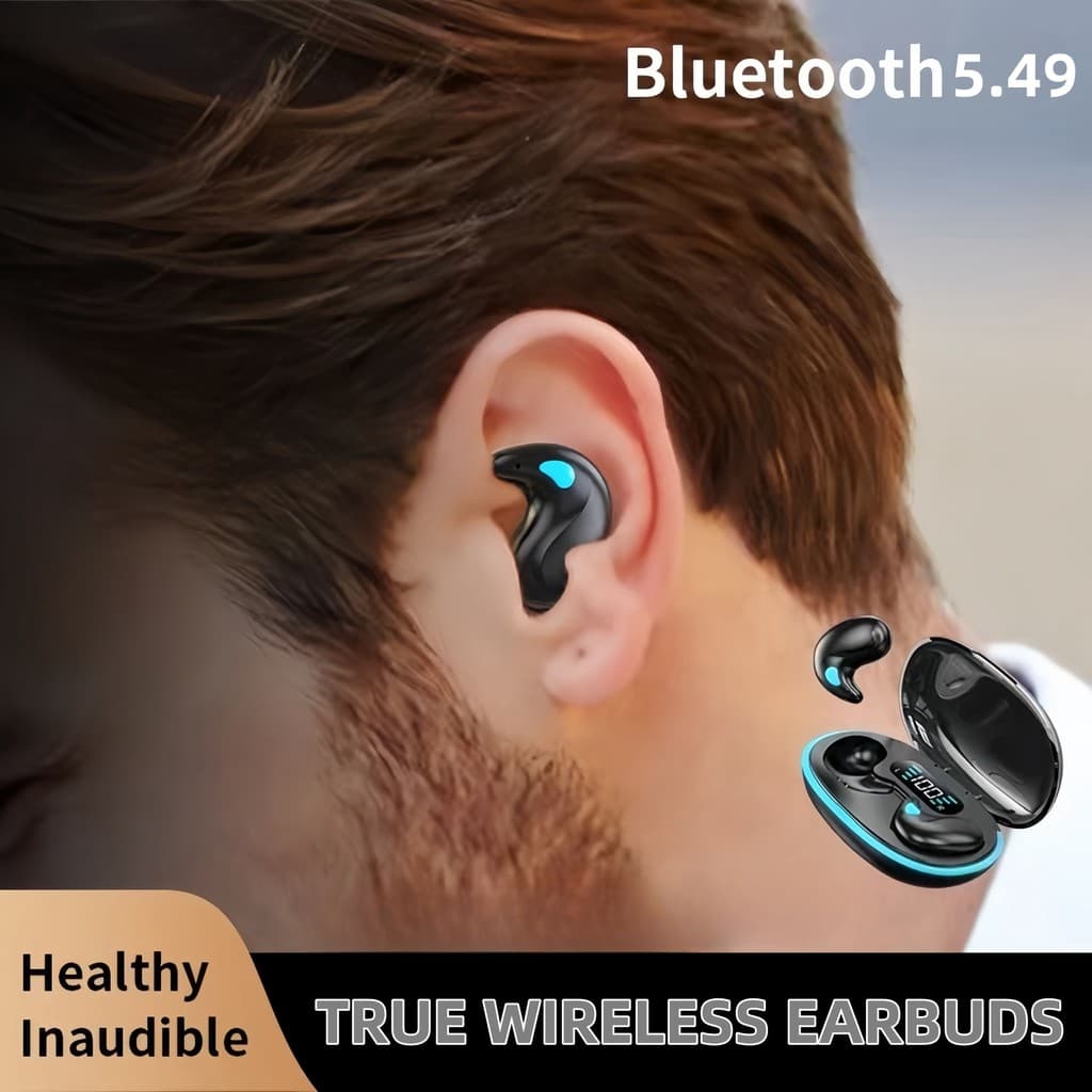 X55 Sleeping Earbuds หูฟังมินิไร้สายสําหรับทํางาน TWS หูฟังบลูทูธชุดหูฟังสเตอริโอซ่อนพร้อมไมโครโฟน HD Call กันน้ํา