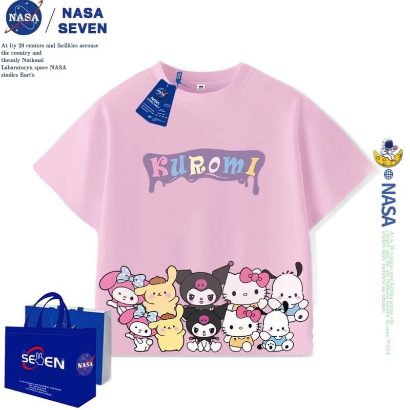 เสื้อยืดแขนสั้นสำหรับเด็กผู้หญิง ลายการ์ตูนโคโรมิ ผ้าฝ้ายแท้น่ารัก จัดส่งภายใน 48 ชั่วโมง