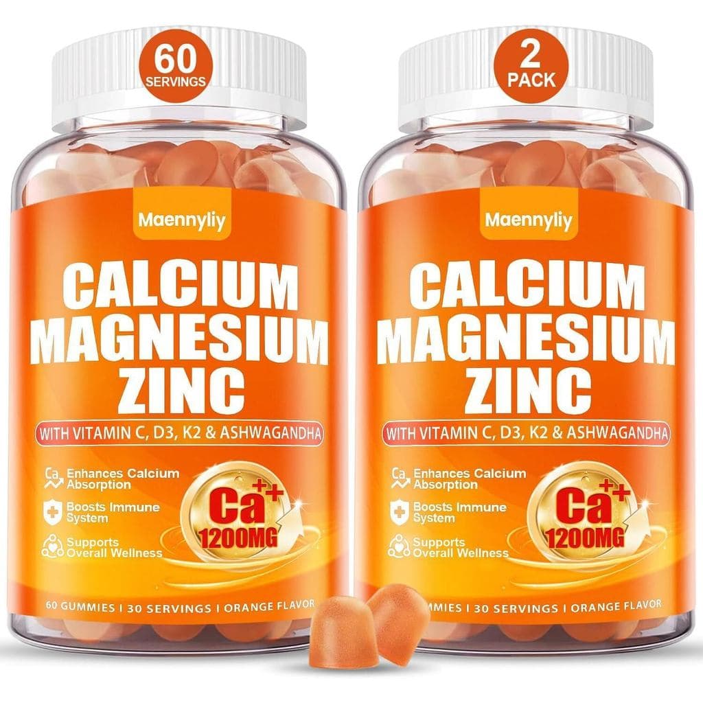 แคลเซียม 1200 มก. พร้อมวิตามิน D3 Gummies สําหรับ s - แคลเซียมซิเตรตพร้อมวิตามิน D3 K2, , สังกะสี, โบรอน, ทองแดงและ Ashwagandha - อาหารเสริมแคลเซียมดูดซับพิเศษสําหรับผู้หญิงผู้ชาย