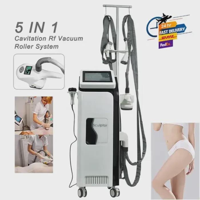 2025 Latest 5 in 1 Vacuum Massager Vibration Slimming Machine Inner Ball Roller Massage Beauty Inst