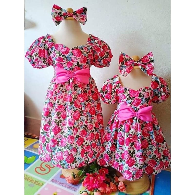 ชุดแขน​ตุ๊กตา.ชุดลายดอก.ชุดทองกวาว👗🌺แถมโบว์คาดผมทุกชุด🎀