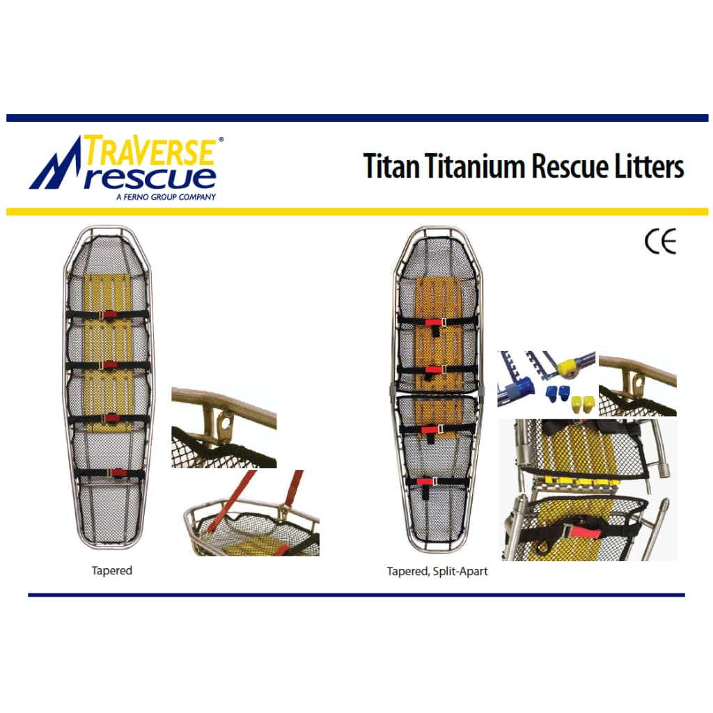 Traverse Rescue Titan Titanium Rescue Litter, Titanium ชุดเปลตะกร้า, Basket Stretcher
