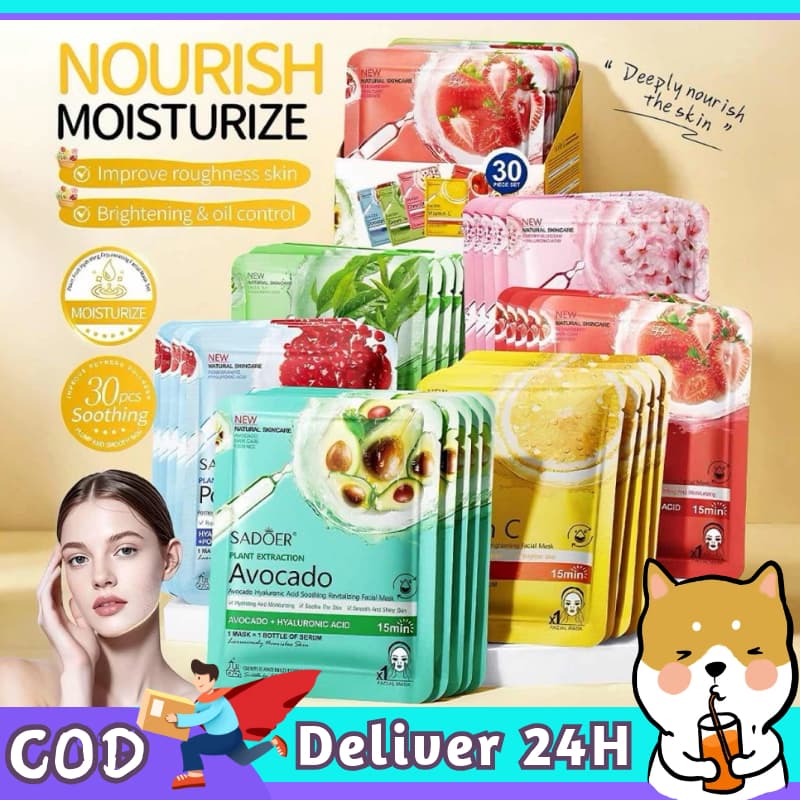Dogegg🐶[พร้อมส่ง] มาสก์หน้าผลไม้ ไฮยาลูรอน 25ml บำรุงผิวชุ่มชื้น มีหลายสูตรให้เลือก