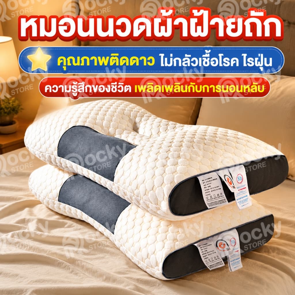 หมอน หมอนสุขภาพ หมอนโรงแรม  แก้ปวดคอ บ่า ไหล่ นอนหลับสบาย หมอนรองคอ หมอนนอน pillow